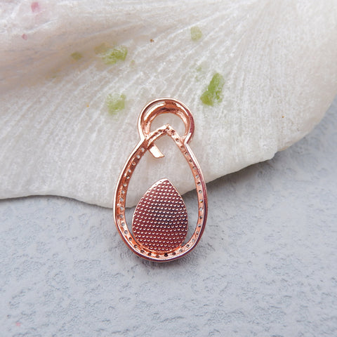 Pendentif en argent sterling 925 fait à la main avec améthyste naturelle, 34 x 19 x 7 mm, 5,2 g