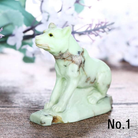 Sale 1 piece Carved Lemon Jade Gemstone animal Cabochon, Dog, Cat, Rabbit, Squirrel - MyGemGarden