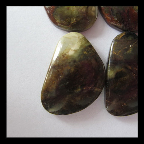 12 PCS Serpentine Cabochon 22x17x4mm,19x15x4mm,29.9g - MyGemGarden