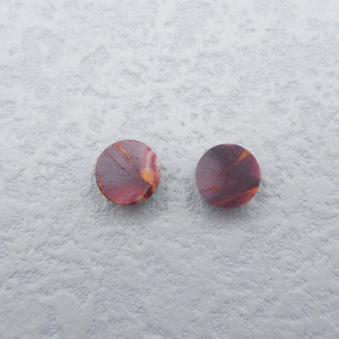 Natural Mookaite Jasper Cabochons Paired 8X4mm, 1.0g