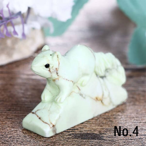 Sale 1 piece Carved Lemon Jade Gemstone animal Cabochon, Dog, Cat, Rabbit, Squirrel - MyGemGarden