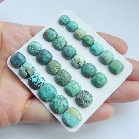 25 PCS Natural Turquoise Gemstone Cabochon£¬10x4mm,7x3mm,10.2g - MyGemGarden