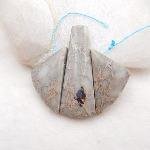 3 件碧玉吊坠珠,44x18x6mm,31x22x6mm,20.5g