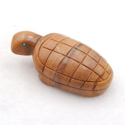 Natural Picture Jasper Carved tortoise 60x33x20mm, 46g