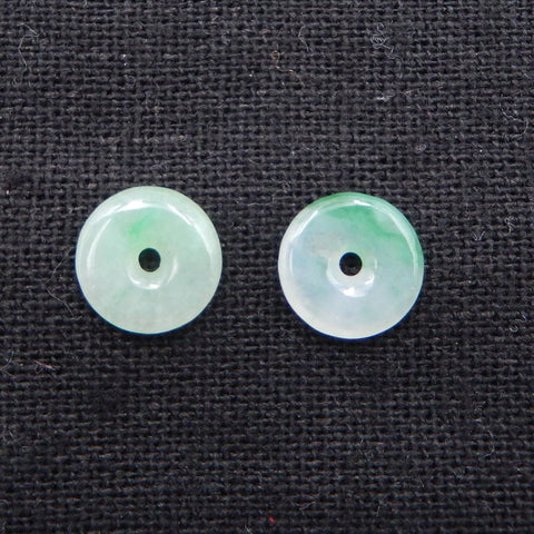 1 对 10 毫米,甜甜圈珠链,圆形 Rondelle 大孔宝石珠