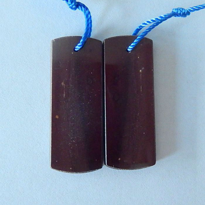 Mookaite Jasper Gemstone Natural Earrings Pair,34x13x3mm,7.6g - MyGemGarden