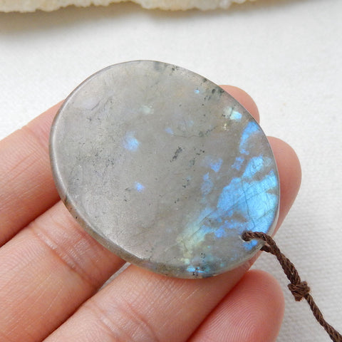 Labradorite hand carved butterfly & Flower charms Pendant, 41x32x5mm, 10.2g - MyGemGarden
