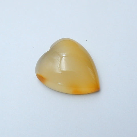 Natural Agate Gemstone Heart Cabochon, 30x25x11mm, 11.9g - MyGemGarden