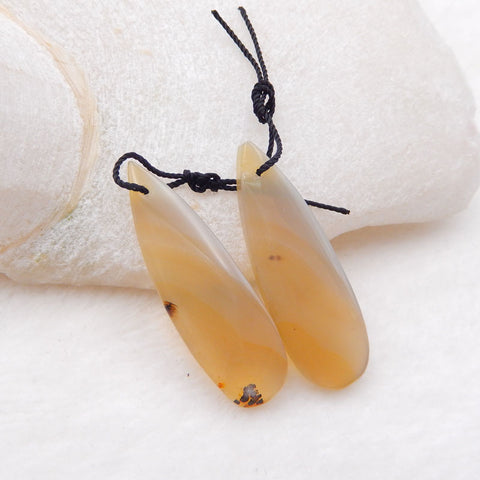 Natural Red Agate Earring Beads 38x12x5mm, 7.5g