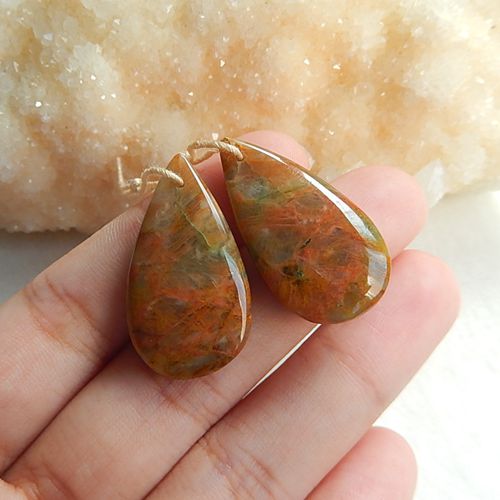 Water Drop Shape Earrings Pair 29x16x6mm 7.1g - MyGemGarden