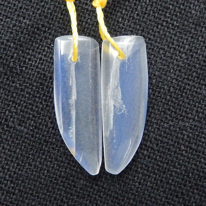 Natural nugget MoonStone Earrings Pair, stone for Earrings making, 22x7x3mm, 2.0g - MyGemGarden
