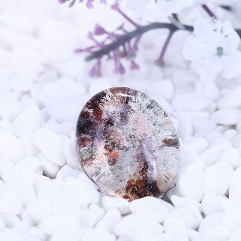 New Arrival Beautiful Phantom quartz Gemstone Cabochon 25x20x10mm 8.8g - MyGemGarden