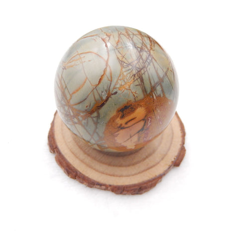 Natural Red Creek Jasper Carved Ball 48X48mm, 179.7g