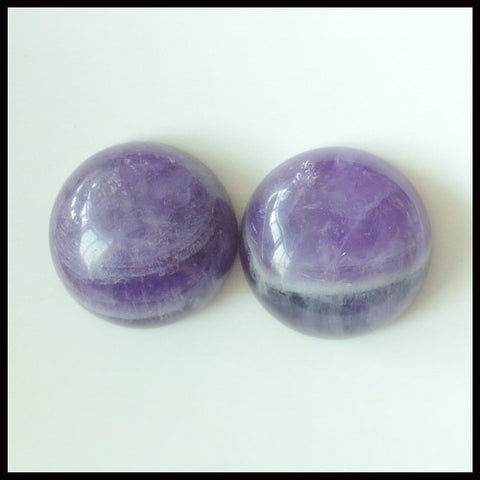 1 pair Natural Amethyst Cabochons Paired