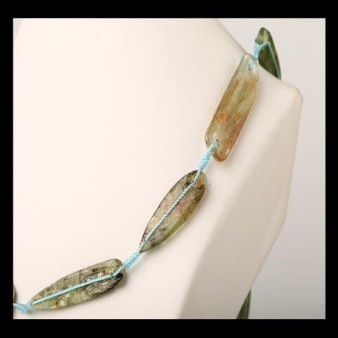 1 Strand Gemstone Necklaces, Green Kyanite Gemstone Necklaces Necklace, Adjustable Necklace - MyGemGarden