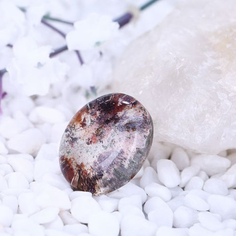 New Arrival Beautiful Phantom quartz Gemstone Cabochon 25x20x10mm 8.8g - MyGemGarden