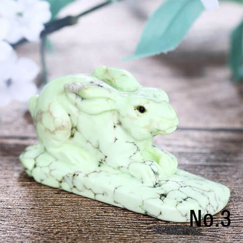 Sale 1 piece Carved Lemon Jade Gemstone animal Cabochon, Dog, Cat, Rabbit, Squirrel - MyGemGarden