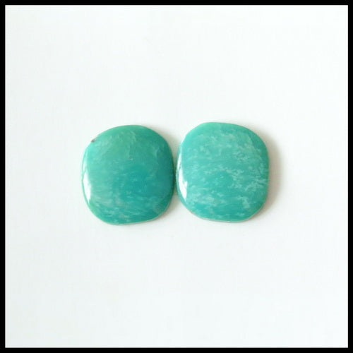 Natural Turquoise Gemstone Cabochon Pair 10x9x2mm,1.21g - MyGemGarden