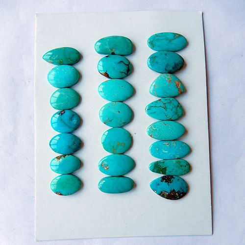 22 PCS Natural Turquoise Gemstone Cabochon£¬17x9x2mm,13x8x3mm,12.3g - MyGemGarden