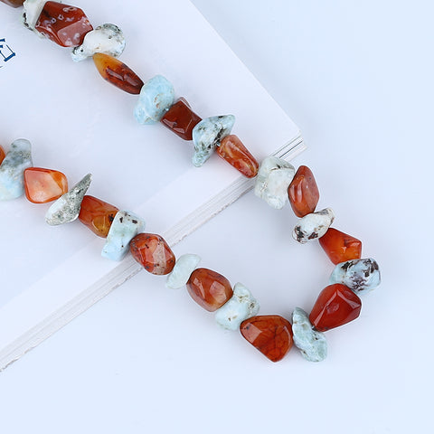 Colliers de pierres précieuses brutes, collier de colliers de pierres précieuses turquoise, collier réglable