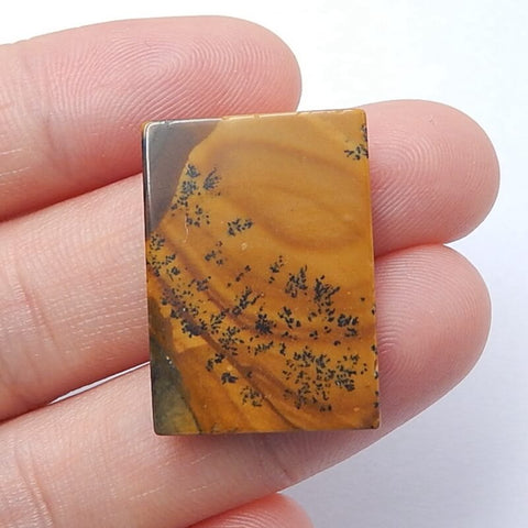 Natural Us Biggs Jasper Rectangle Gemstone Cabochon, 24x17x5mm, 3.9g - MyGemGarden