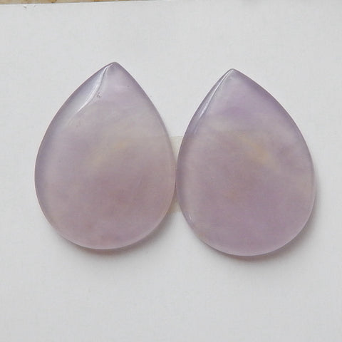 1 pair Natural Amethyst Cabochons Paired