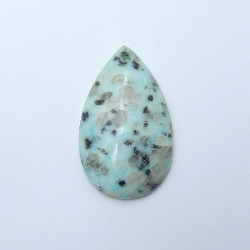 Natural Turquoise Drilled Pendant Beads, 47x29x8mm, 14.6g - MyGemGarden