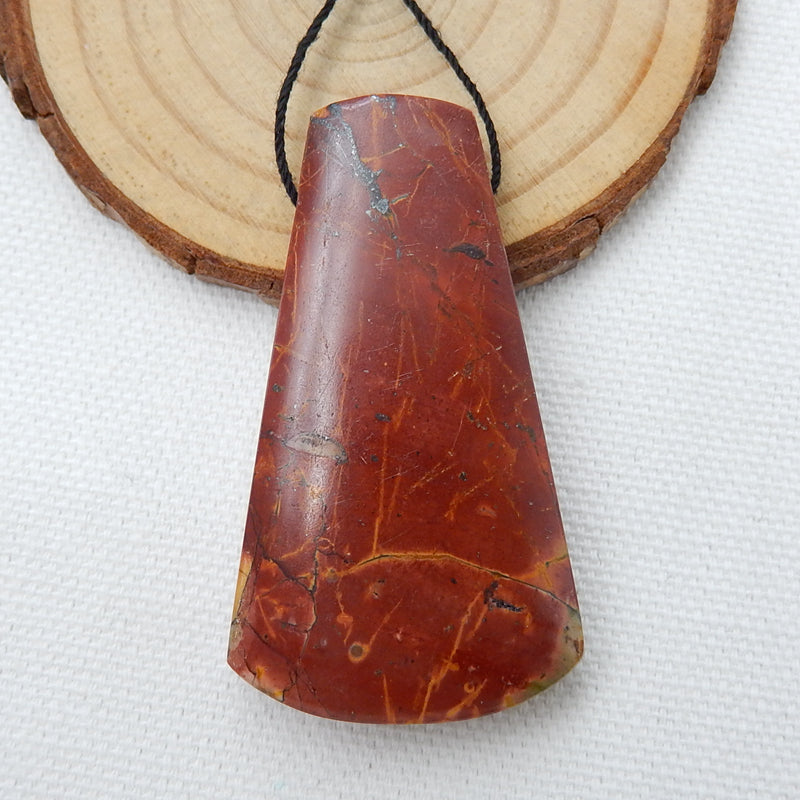 Natural Multi-Color Picasso jasper Drilled Pendant Bead, 31x29x11mm, 24.7g - MyGemGarden