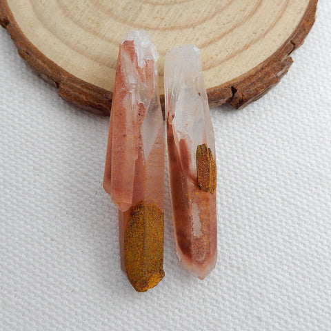 Drusy Cabochon,Crystal, Selling 2 Pcs Quartz Gemstone Cabochon, 41x9x8mm, 45x10x7mm, 9g - MyGemGarden