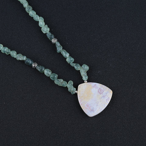 Colliers de pierres précieuses brutes, collier de colliers de pierres précieuses turquoise, collier réglable