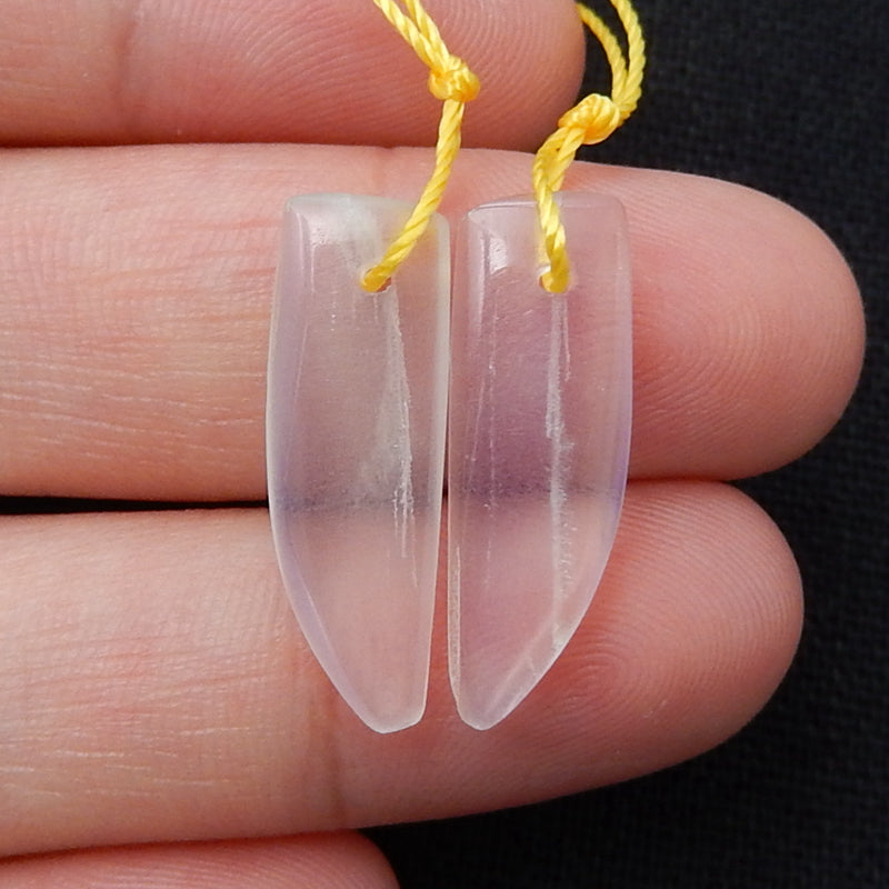 Natural nugget MoonStone Earrings Pair, stone for Earrings making, 22x7x3mm, 2.0g - MyGemGarden