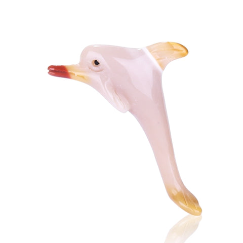 Carved dolphin Mookaite Jasper Gemstone Cabochon, 43x18x8mm, 4.48g - MyGemGarden