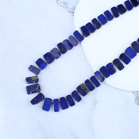 Collier de bijoux en Lapis Lazuli naturel, collier réglable.