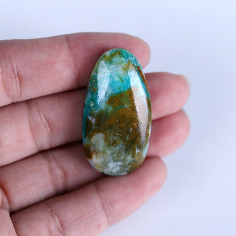 New, Blue Opal Gemstone Cabochon,35x19x8mm,6.8g - MyGemGarden