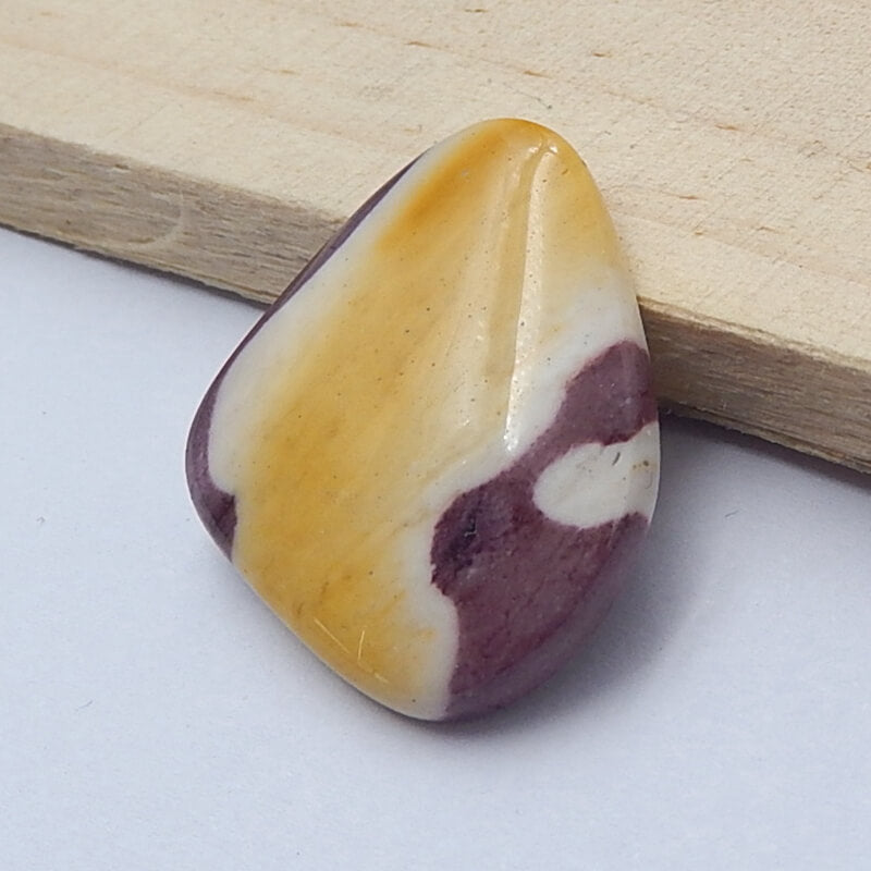 Natural Mookaite Jasper Gemstone Cabochon, 26x24x5mm, 5.3g - MyGemGarden