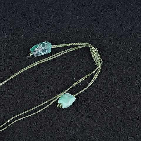 Colliers de pierres précieuses brutes, collier de colliers de pierres précieuses turquoise, collier réglable