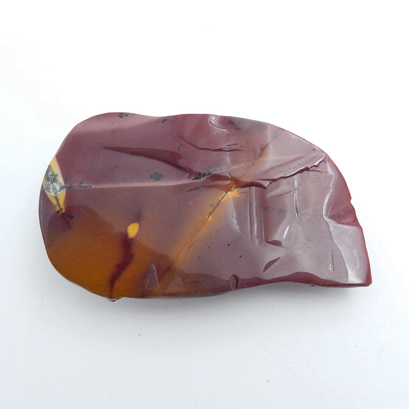 Carved lizard Crocodile Mookaite Jasper Gemstone Decoration, 90x52x18mm, 87.9g - MyGemGarden