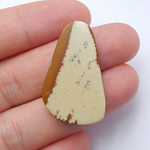Natural Us Biggs Jasper Gemstone Cabochon, 30x18x5mm, 4g - MyGemGarden
