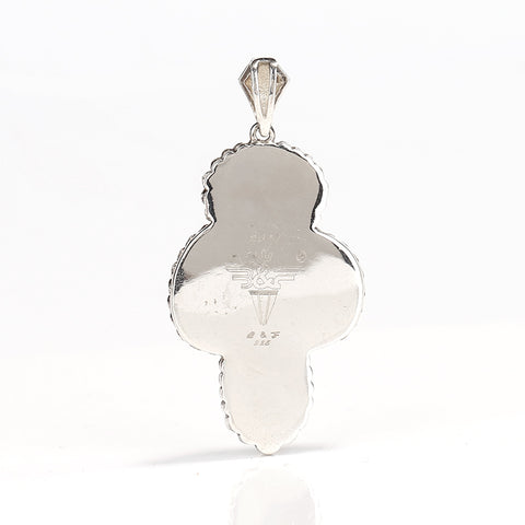 Sterling Silver 925 With Blue opal, Sugilite and larimar Gemstone Pendant, Gorgeous Pendant, 11.9g - MyGemGarden