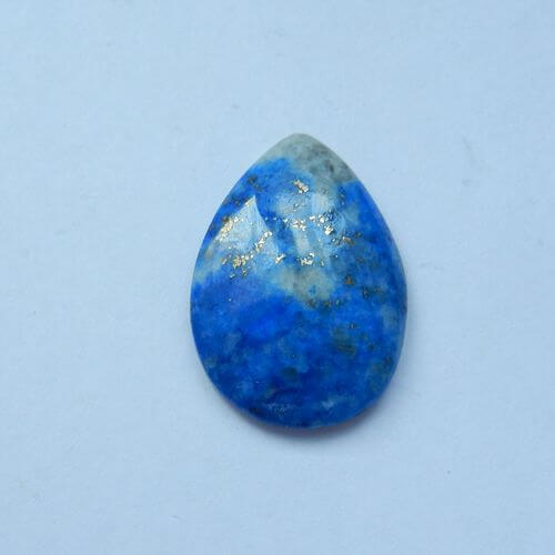 Natural Stone Water Drop Shape Lapis Lazuli Gemstone Cabochon 45x35x7mm 18.7g - MyGemGarden
