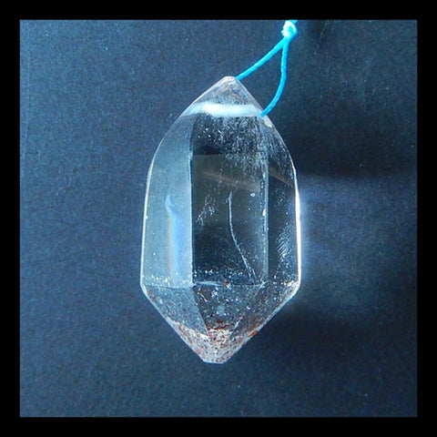 Natural Red Quartz Gemstone Pendant Bead, 34x17x16mm, 14g - MyGemGarden