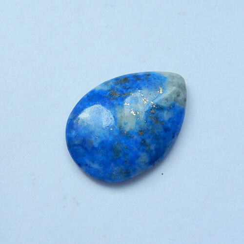 Natural Stone Water Drop Shape Lapis Lazuli Gemstone Cabochon 45x35x7mm 18.7g - MyGemGarden