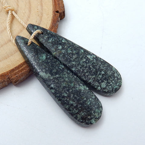 Natural African Turquoise Teardrop Earrings Pair, stone for Earrings making, 39x11x5mm, 7.2g - MyGemGarden