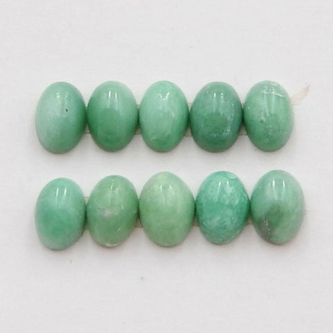 10 PCS Natural Turquoise Cabochons 6x4x3mm, 1.7g