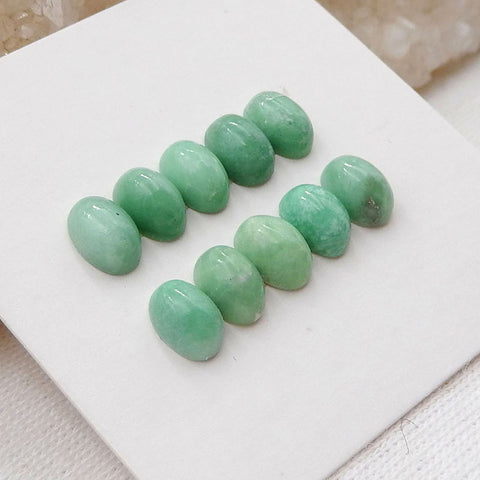 10 PCS Natural Turquoise Cabochons 6x4x3mm, 1.7g