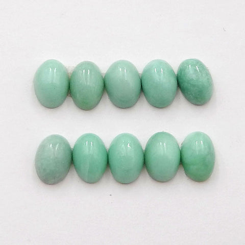 10 PCS Natural Turquoise Cabochons 6x4x3mm, 1.4g