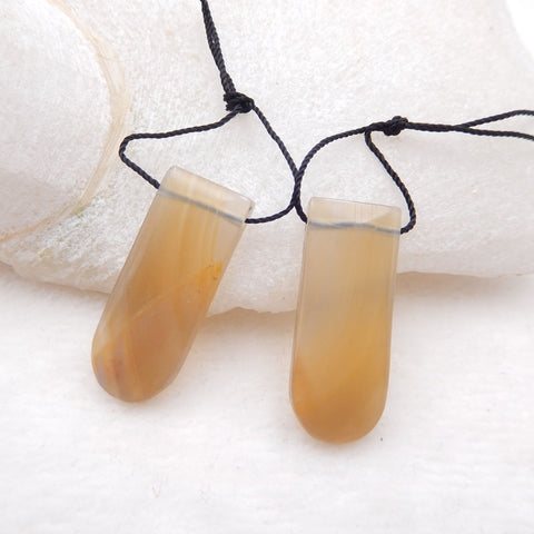 Natural Red Agate Earring Beads 30x12x5mm, 6.9g