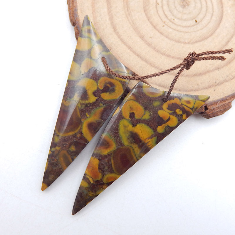 Natural Fruit Jasper Earring Beads 47x17x4mm, 8.7g