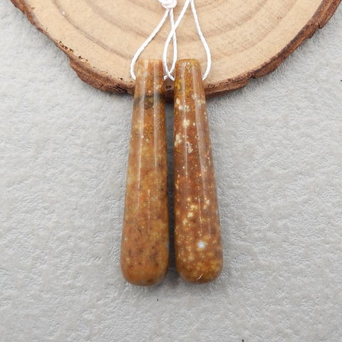 Natural Ocean Jasper Earring Beads 42x9x9mm, 9.3g