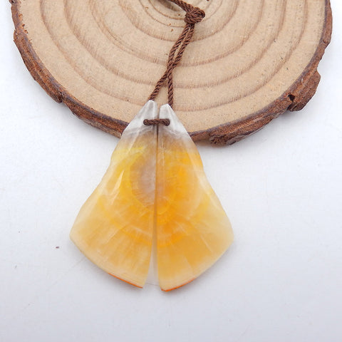 Bumble Bee Stone Triangle Boucles d'oreilles paire de pierres pour faire des boucles d'oreilles, 31x17x4mm, 5.6g